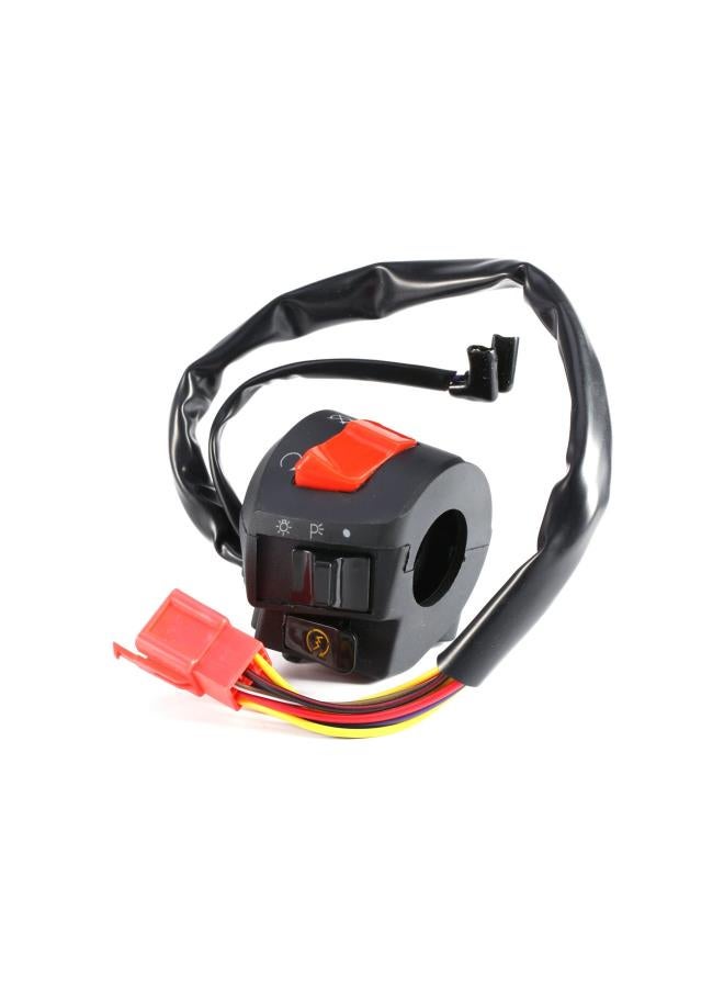 Loquat Motorcycle Left and Right Handlebar Control Switch, 2 Packs DC 12V ABS Waterproof Universal 7/8'' Motorbike Handlebar Horn Turn Signal Light Controller for Honda, Suzuki, Yamaha, Kawasaki etc - Image 3