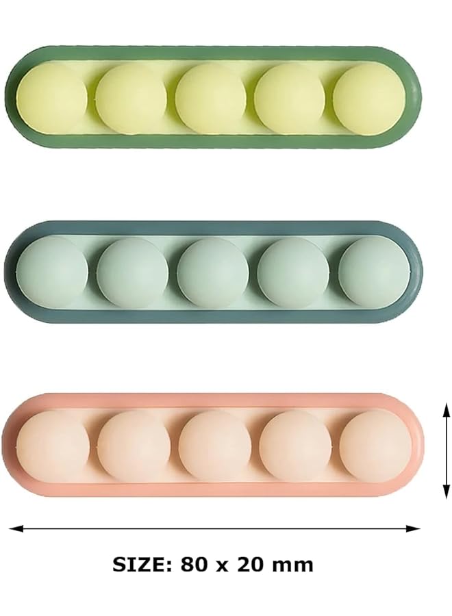 إيروريكس 3 قطع من مشابك الكابلات على الحائط، منظمات الكابلات ذاتية اللصق، ملحقات إدارة الكابلات، حامل كابل شحن USB للمكتب والمنزل، 3 قطع من مشابك الكابلات على الحائط - Image 3