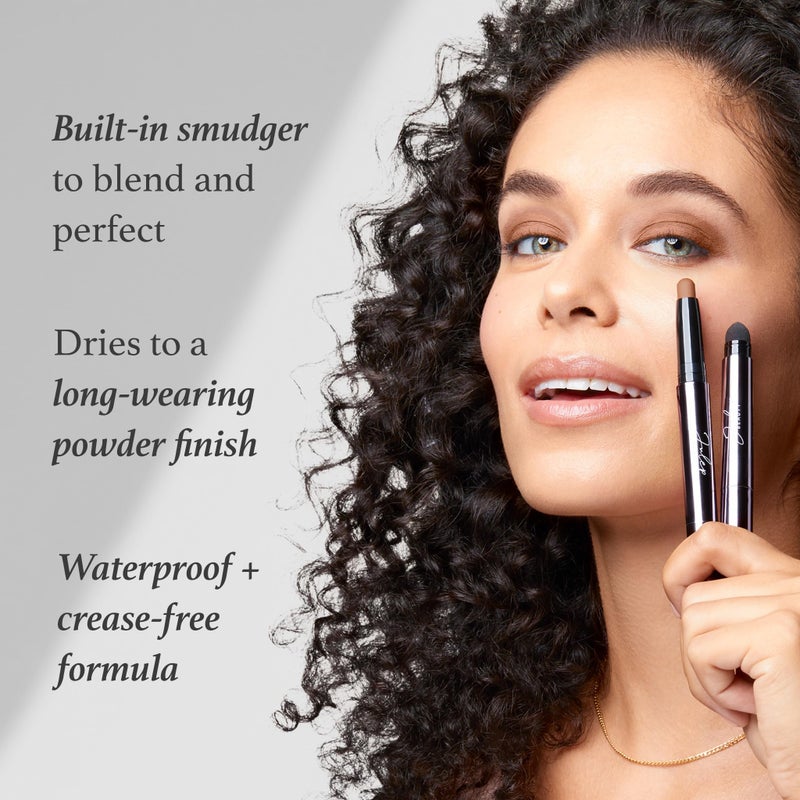 Julep جوليپ ظل العيون 101 قلم ظل العيون المقاوم للماء - يدوم طويلاً، مقاوم للتجاعيد، سهل التطبيق مع ممسحة مدمجة - لمعة برونزية ولمعة ذهبية دافئة - Image 3