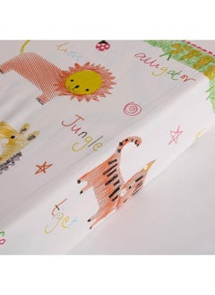 UOMNY UOMNY Safari Crib Sheet - Soft Fitted Crib Sheet Baby Sheet for Standard Crib and Toddler mattresses Nursery Sheet for Boys and Girls 1 Pack Animal Jungle Toddler Sheet  - Image 4