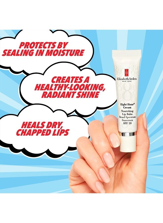 Elizabeth Arden بلسم الشفاه المغذي كريم ثماني ساعات واقي شمس واسع الطيف SPF 20، 0.5 أونصة (عبوة من 1) - Image 3