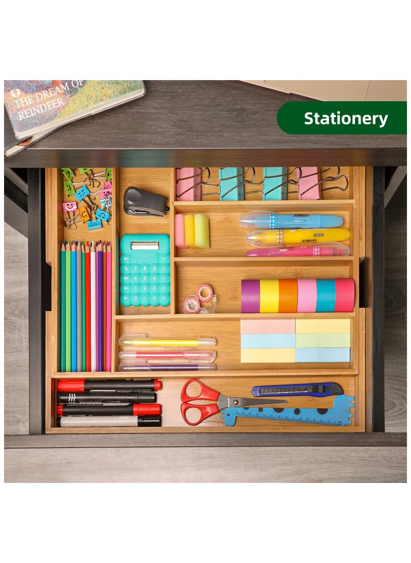 Drawer Organizer  Kitchen  Knives  Storage  Partition  Bamboo Drawer Organizer