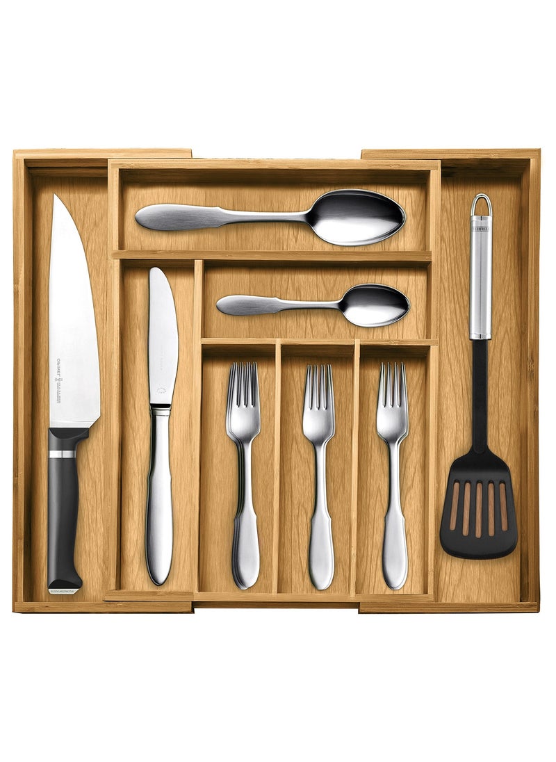 Drawer Organizer  Kitchen  Knives  Storage  Partition  Bamboo Drawer Organizer