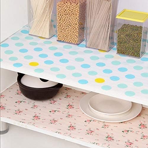 KANDPAND Rolls Printing Floral Antibacterial Cabinet Plastic Foam Household Wardrobe Moisture Drawer Pad Waterproof NonSlip Paper Kitchen Cupboard Liners Roll Mat Multicolor Pack of 3 - Image 5