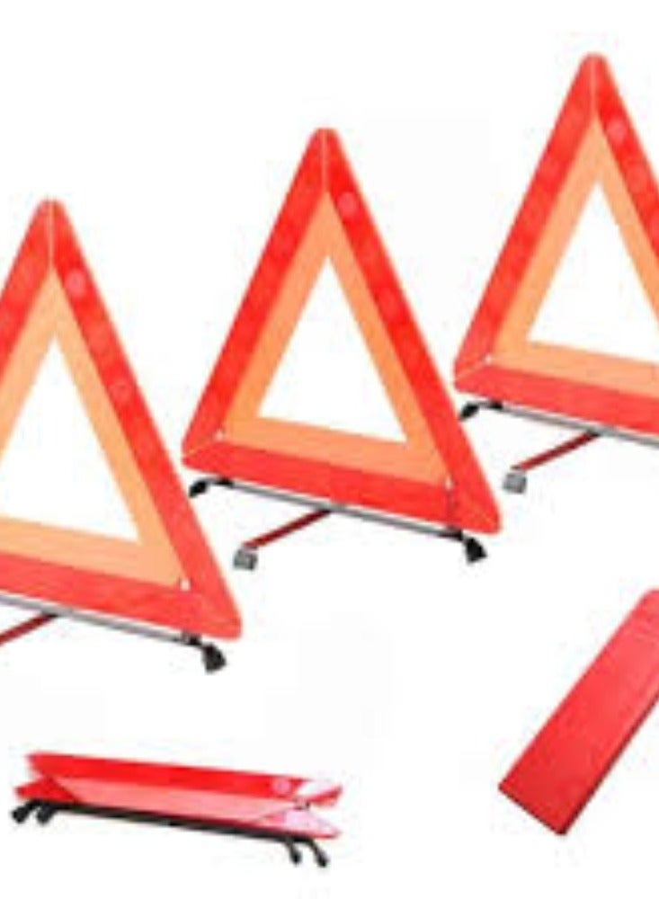 KNP Emergency Warning Triangle Kit in red is an essential safety item designed for use during roadside emergencies. - Image 3