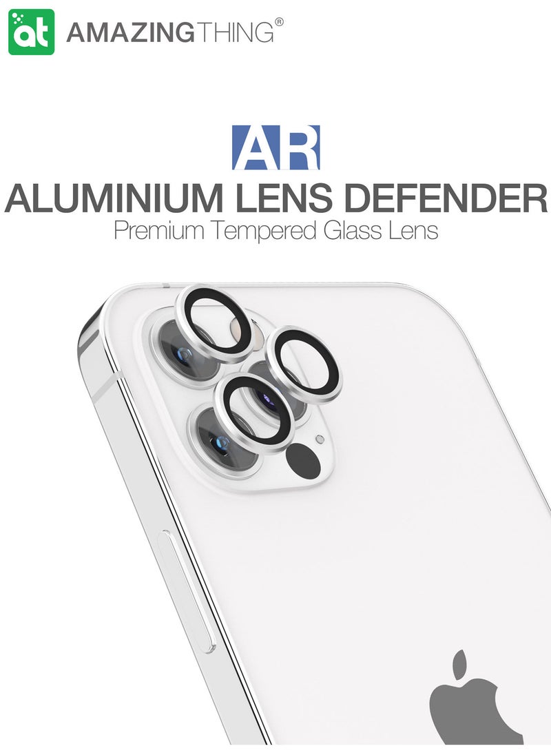 AMAZINGthing 3-Piece Supreme AR Lens Defender for Apple iPhone 12 PRO - Roman Silver  - Image 2