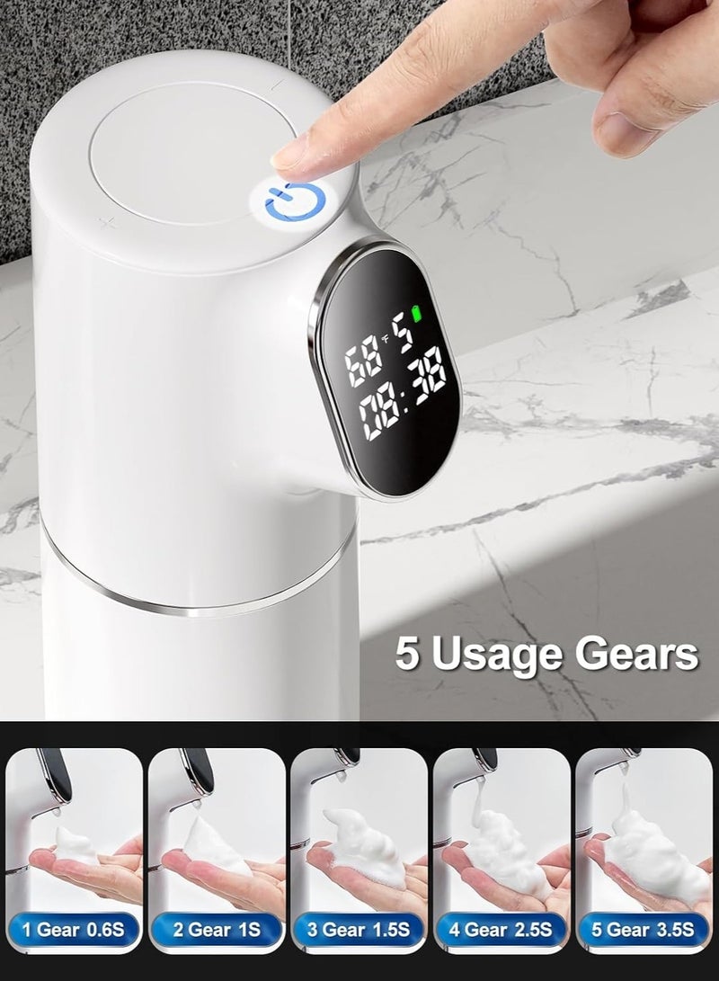 general Automatic Foaming Soap Dispenser Adjustable 5-level foam settings IPX6 waterproof Rechargeable Features time and temperature display Touchless soap dispenser for bathrooms and kitchens - Image 2