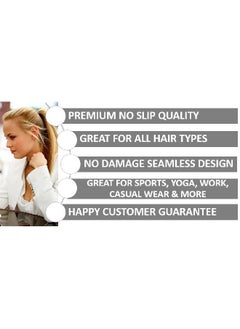 Styla Hair 6 Pack No Crease Hair Tie Blonde Elastic Bands For Thick Curly Wavy Hair Seamless No Slip No Damage Design Ponytail Holders For Women & Men Flexible Comfort For All Day  - Image 3