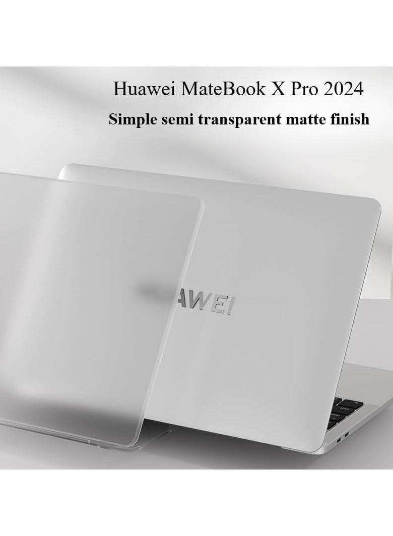 general Laptop Case Compatible Huawei MateBook X Pro 2024 14.2-inch Translucent Matte Slim Frosted Case - Image 2