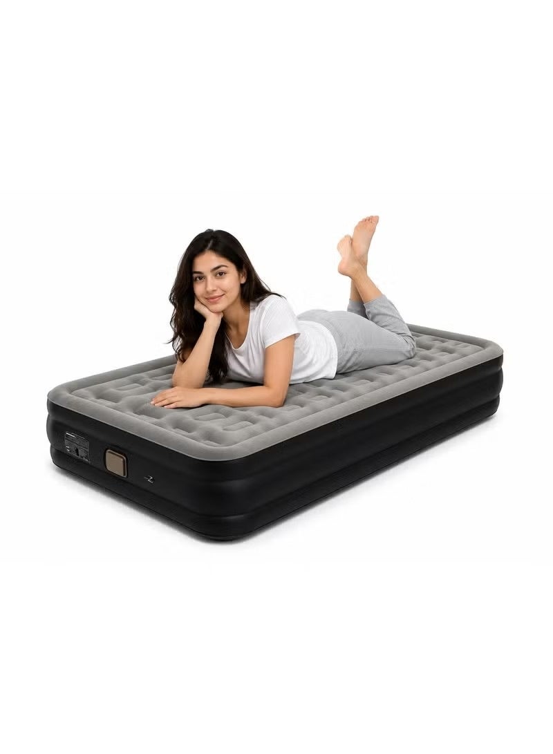Car Air Bed B15 Inflatable Car Air Mattress Portable Back Seat Travel Bed with Soft Flocked Surface, Quick Inflation, Foldable Sleeping Pad for Road Trips, Camping, SUV & Sedan - Image 1