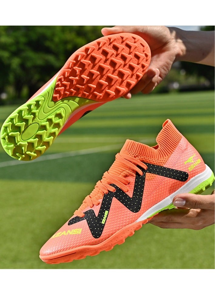 SKT Shiketro Adult Non-Slip Professional Training Football Shoes, Fold-Resistant And Non-Deformable, High-Top Protective Breathable Long-Spike Shoes, Suitable For Men And Women On Artificial Grass - Image 2