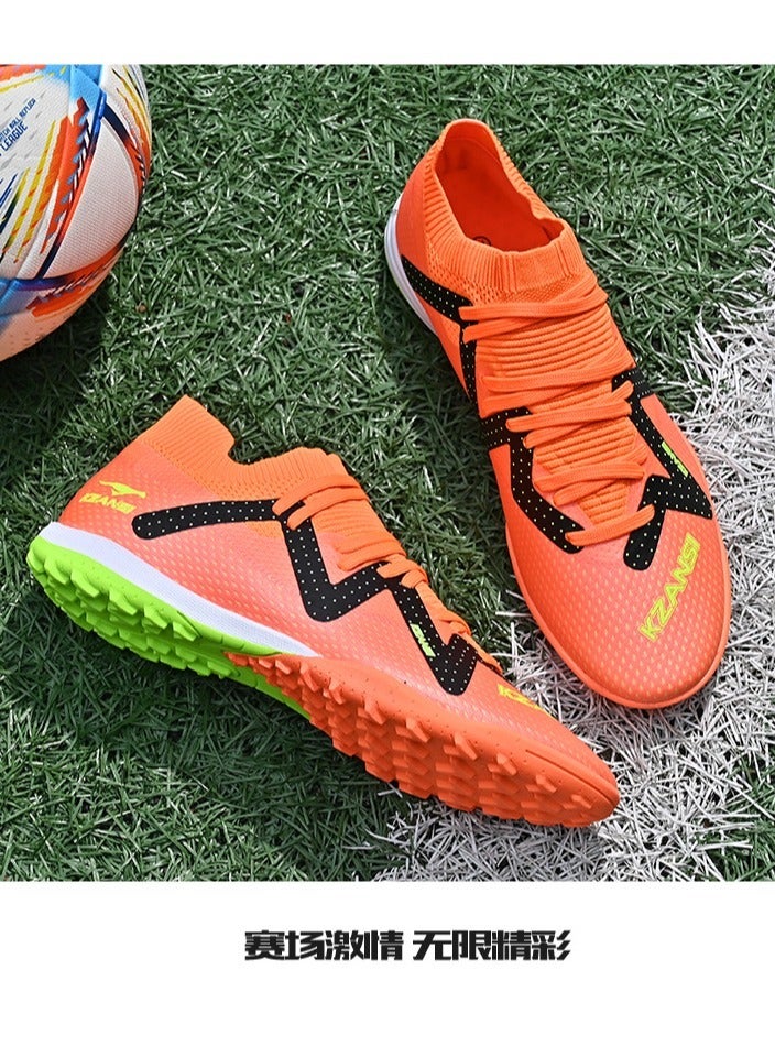 SKT Shiketro Adult Non-Slip Professional Training Football Shoes, Fold-Resistant And Non-Deformable, High-Top Protective Breathable Long-Spike Shoes, Suitable For Men And Women On Artificial Grass - Image 3