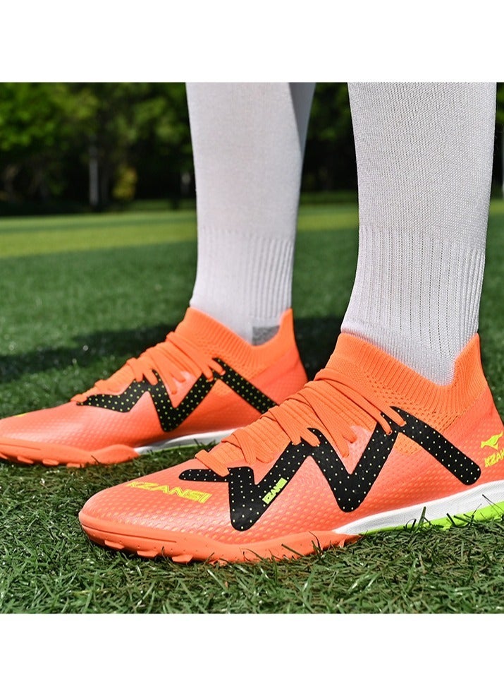 SKT Shiketro Adult Non-Slip Professional Training Football Shoes, Fold-Resistant And Non-Deformable, High-Top Protective Breathable Long-Spike Shoes, Suitable For Men And Women On Artificial Grass - Image 5