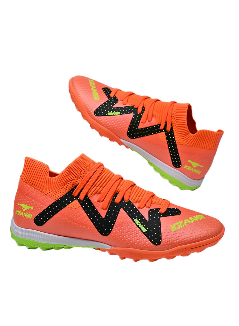 SKT Shiketro Adult Non-Slip Professional Training Football Shoes, Fold-Resistant And Non-Deformable, High-Top Protective Breathable Long-Spike Shoes, Suitable For Men And Women On Artificial Grass - Image 1