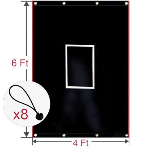Supvision Batting Cage Backstop with Strike Zone Heavy Duty PVC Coated Oxford Fabric Vinyl Baseball Backstops with Catcher Softball Pitcher Training Equipment Aid 4 x 6 Ft 600D Rectangular - Image 3
