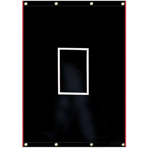 Supvision Batting Cage Backstop with Strike Zone Heavy Duty PVC Coated Oxford Fabric Vinyl Baseball Backstops with Catcher Softball Pitcher Training Equipment Aid 4 x 6 Ft 600D Rectangular - Image 1