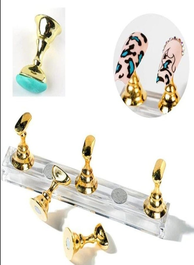 HUDA GIRL Nail Art Kit for Women - 5 Pcs Liner Brushes, 3D Rose Charms, Acrylic Nail Stand & Artificial Nails - Perfect for DIY Fake Nails and Nail Extensions for Women Professional Nail Art Set - Image 3