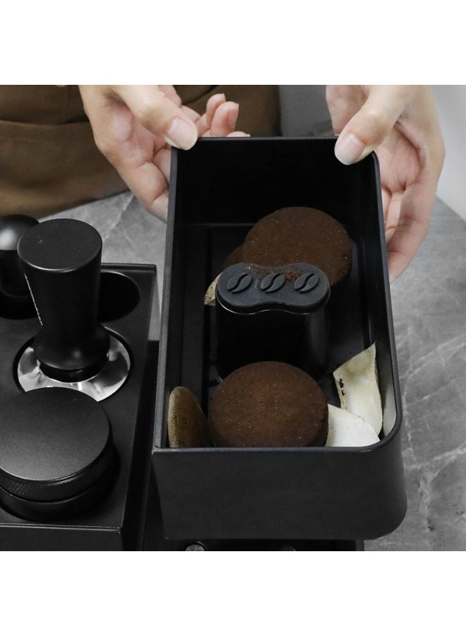 LePRESSO Tamping Station 51/58mm Portafilter’s Baskets / Multiple Slot Base TampingStation / Compact & Durable / Tamping Station Multi-Purpose Barista Tool Coffee Bar - Black - Image 2