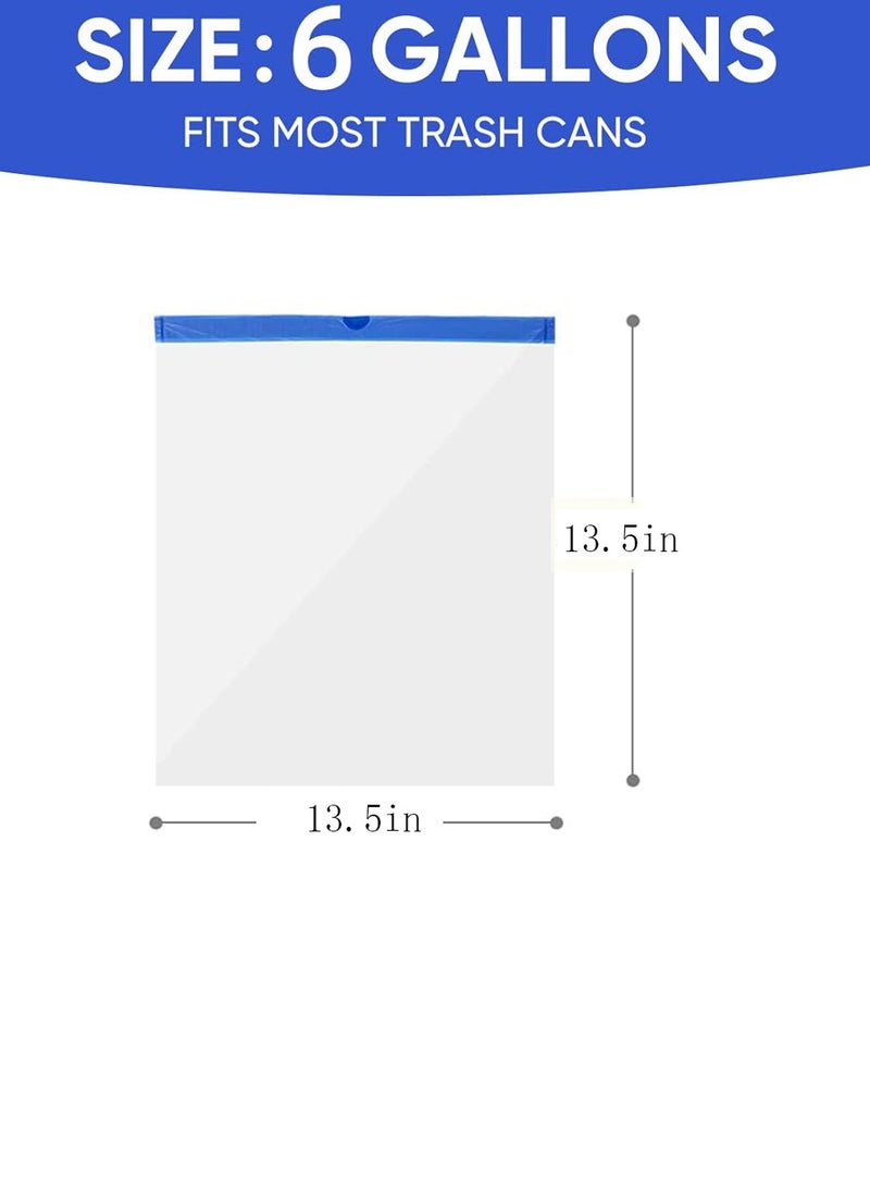 Trash Bags 6 Gallons Drawstring Garbage Bags 60 Count for Office, Living Room, Kitchen and Bathroom Trash Cans- Thickened, Stretchy, Unscented - Image 2