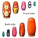 Conzy Russian Nesting Dolls for Kids Stacking Wooden Handmade Matryoshka Dolls 5 Piece Cute Cartoon Animal Pattern Great Toy Gift for Girls Boys Birthday or Home Decoration Orange - Image 4