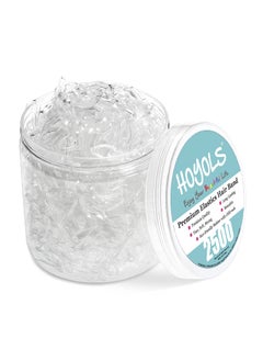HOYOLS HOYOLS Clear Elastic Hair Bands, 2500 Small Rubber Bands Braids for Girls Kids Women Non-Slip Tiny Soft Hair Ties Accessories Value Pack TPR 