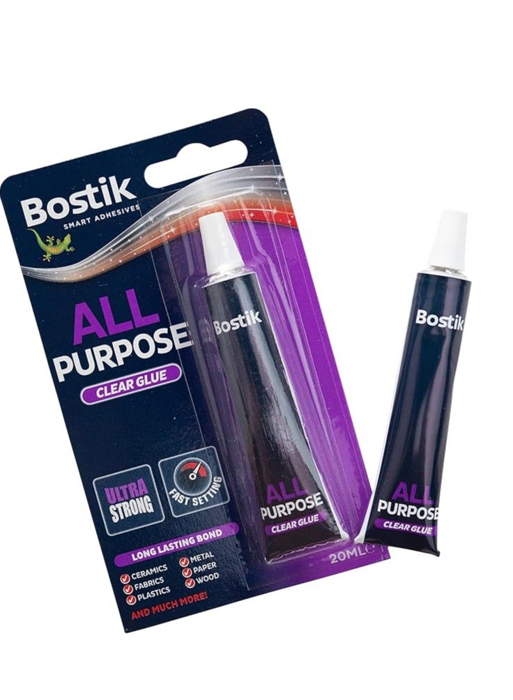 Bostik All Purpose Clear Glue 20ml Content - Image 2