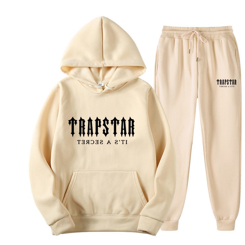 New Trapstar Letter Printed Men'S And Women'S Sportswear Fleece Two-Piece Loose Casual Hooded Sweater Suit - Image 3