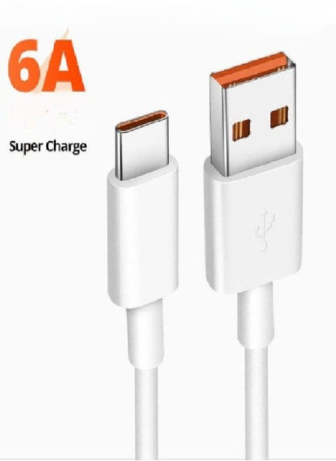 Charging and data cable 6A (USB) to (Type-C) supports the highest charging speed - for all smartphones