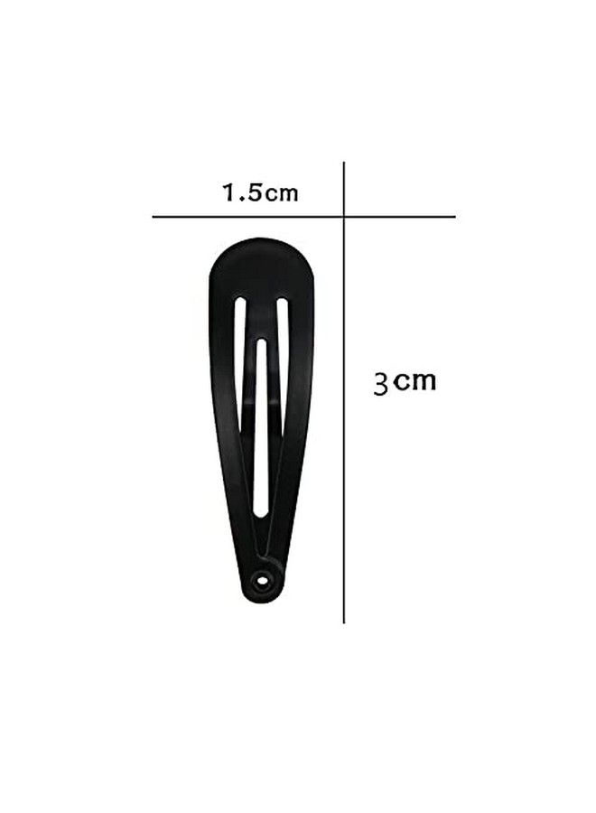 BeeSpring 36 Pcs Medium Snap Clip Size 30 Mm For Girls/Women Black Color Tik Tik Clips - Image 4