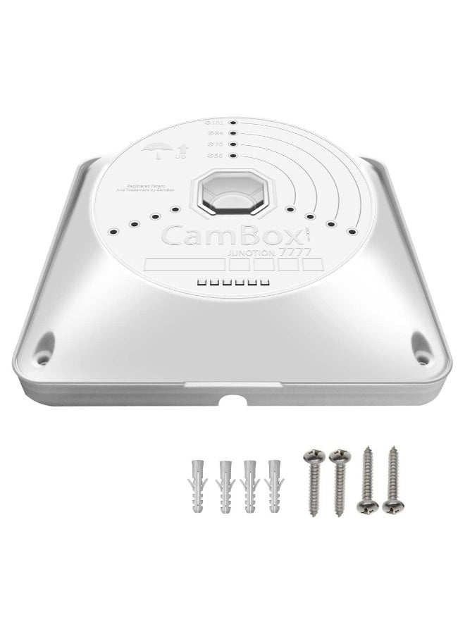 Royal Apex Junction Box: Secure Mounting And Cable Management Solution For All Security Cameras Square Type - Image 1