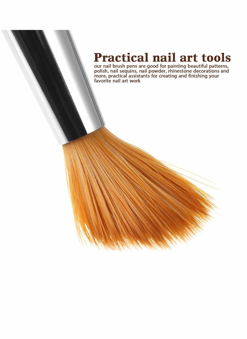 Excefore - Acrylic Nail Brush, 6 Sable Hair Round Oval Professional Nail Art Painting Brush With Special Liquid Glitter Handle for Manicure Pedicure Application -1 Pcs - Image 1