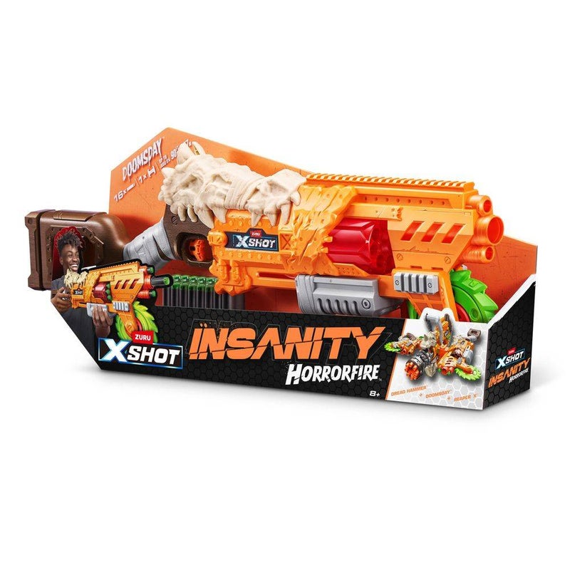 X-Shot Insanity HorrorFire Doomsday Blaster with 16 Darts - Image 1