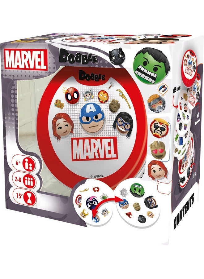 Asmodee Zygomatic ASMDOBMARE01EN Dobble Marvel Emoji, Mixed, 1. 55 Card - Image 1