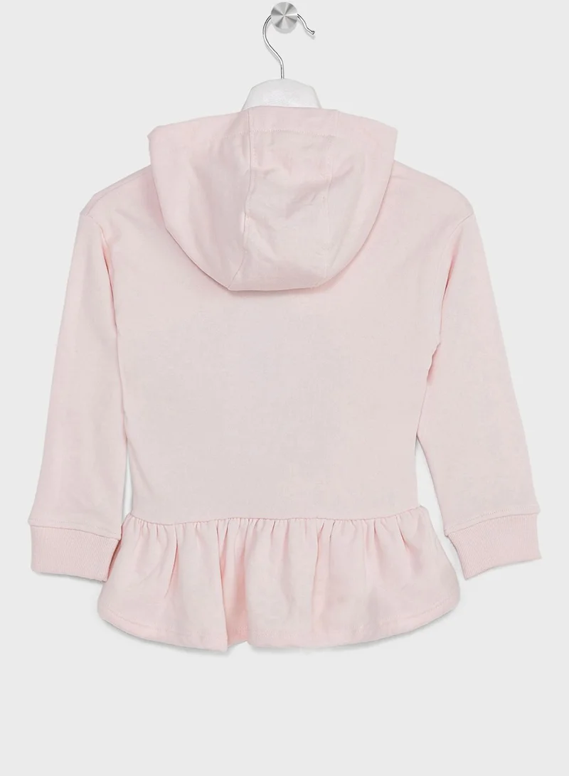 Ripples Girls Slogan Printing Hoodie And Jogger Set