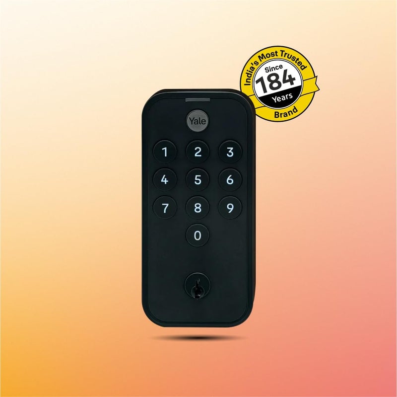 Yale Tye Digital Door Lock with Electronic Keypad for Interior/Exterior Doors | Compatible for Home, Office, Hotel, Store Room & Garage with 35-45.5mm Door Thickness | 1 Year Warranty (Black) - Image 2