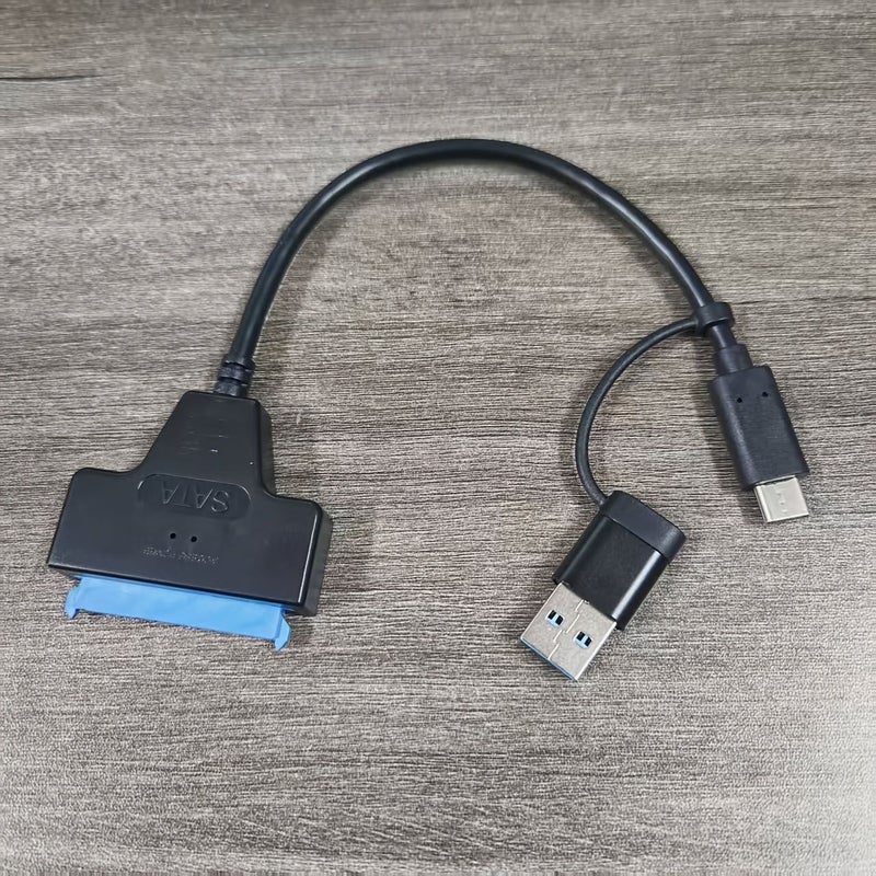 22 دبوس محول SATA III إلى USB C، سرعة 6 جيجابت في الثانية، لكابل توصيل داخل الأقراص الصلبة أو أقراص الحالة الصلبة (2.5 إنش)، رأس مزدوج SATA كابل قيادة سهل. - Image 5
