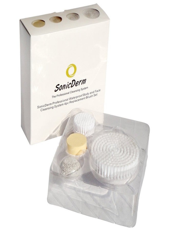 SonicDerm Microdermabrasion, Exfoliates and Cleans, Removes Makeup, Minimizes Pores/Fine Lines, Face/Body Brush - SD-201BS - 4 Piece Replacement Brush Set for SD-201 and SD-801 - Image 3