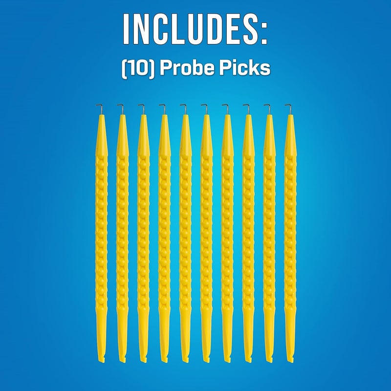 Jonard Tools JIC-22035NT/10 Yellow Nylon Probe Pick Spudger with L-Shaped Wire Hook - 7" Length (Pack of 10) - Image 5