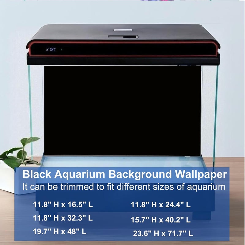 ELEBOX Aquarium Background Blue Black Fish Tank Background Wallpaper Double-Sided Aquarium Backing, Aquarium Decorations for 10 Gallon 20 Gallon Aquarium 11.8" x 24.4" - Image 2
