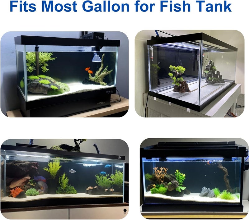 ELEBOX Aquarium Background Blue Black Fish Tank Background Wallpaper Double-Sided Aquarium Backing, Aquarium Decorations for 10 Gallon 20 Gallon Aquarium 11.8" x 24.4" - Image 3