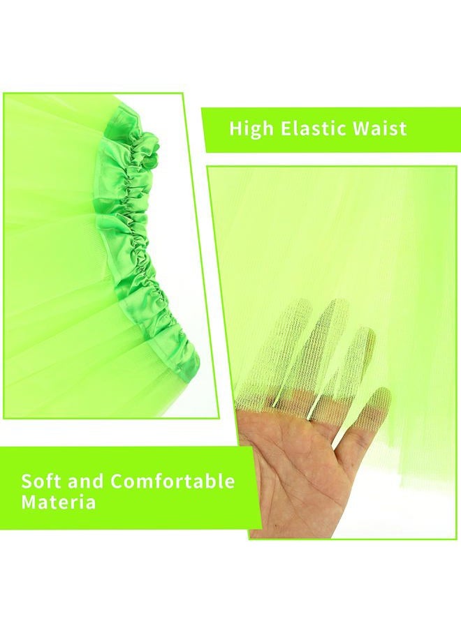 Yolev Women's Tulle Skirt Teen Adult Classic Elastic 3 Layered Tulle Tutu Skirt for Dress-up Parties Dancing for Women and Teens, Fruit Green, One size - Image 4