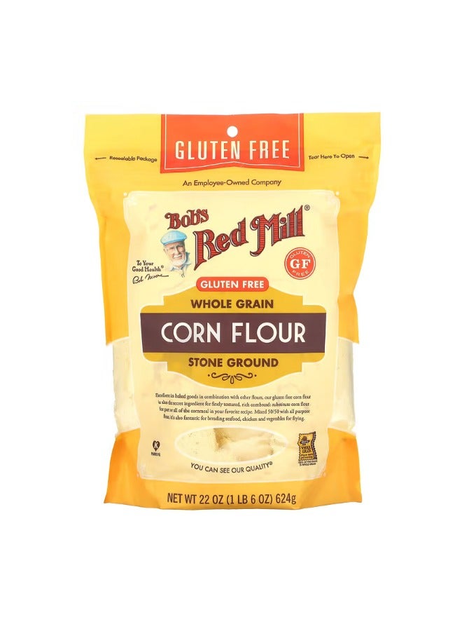 Bob's Red Mill Corn Flour Whole Grain  1 lb 6 oz 624 g - Image 1
