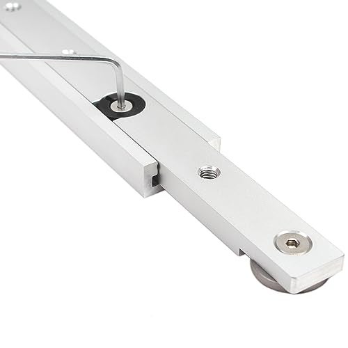 KETIPED Aluminium Alloy 450mm Miter Bar Clamping Tool Slider Table Saw Gauge Rod T-Slot Track Bar Rail for Router Tables and Woodworking,450mm(17.7in)-Silver - Image 3