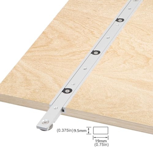 KETIPED Aluminium Alloy 450mm Miter Bar Clamping Tool Slider Table Saw Gauge Rod T-Slot Track Bar Rail for Router Tables and Woodworking,450mm(17.7in)-Silver - Image 4