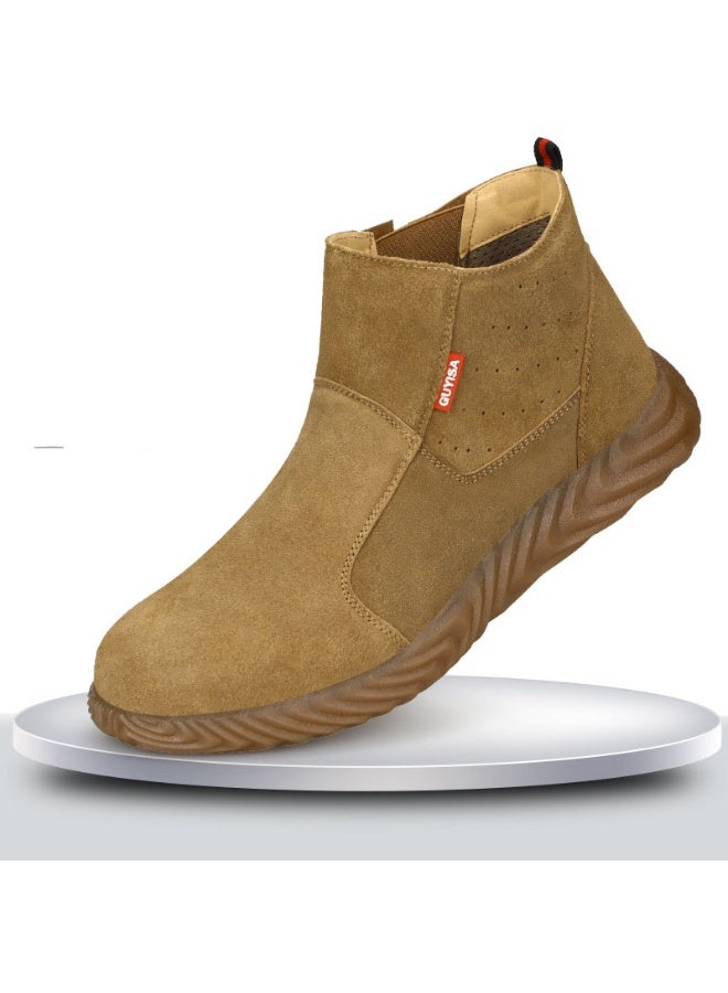 NIBEMINENT Men's Safety Shoes Lightweight Electric Welding Construction Work Shoes Anti Crush And Piercing Steel Toe Work Boots - Image 1