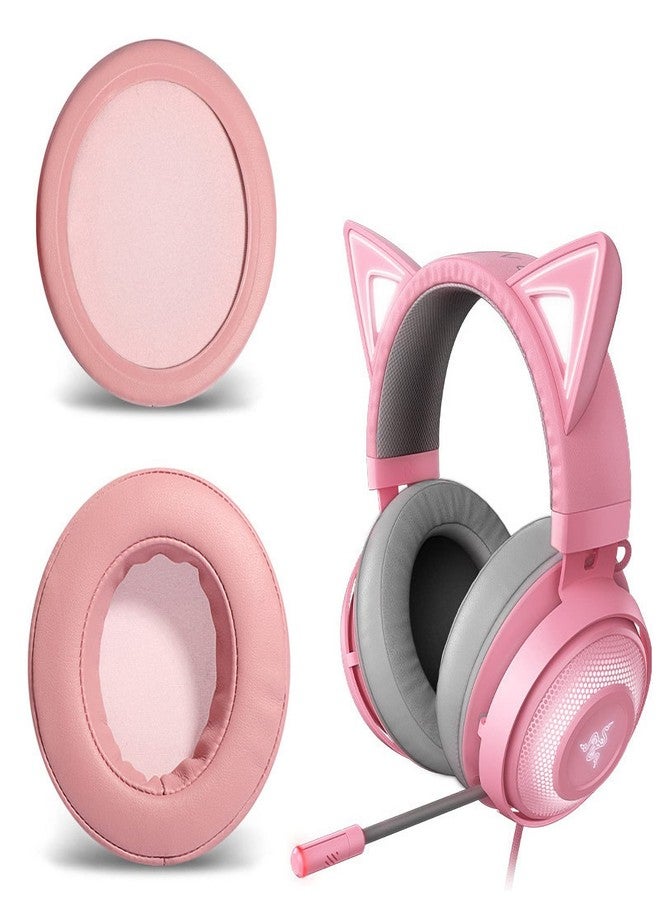 CONVELIFE Replacement Earpads Protein Leather Ear Pads Cushions Cover Repair Parts Compatible with Razer Kraken BT Kitty Edition Wireless Headphones (Pink) - Image 5