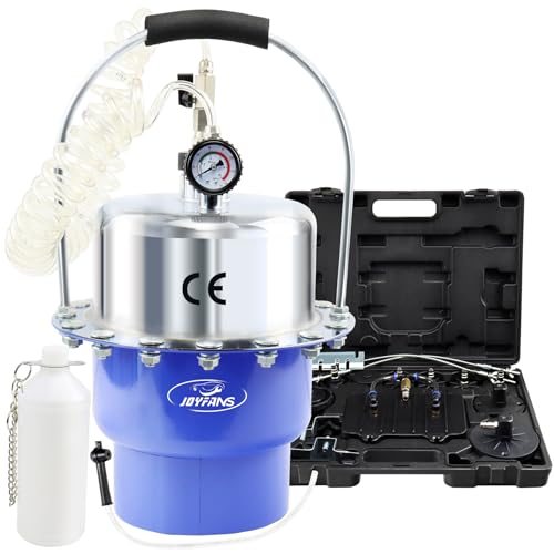 JoyFans Brake Bleeder Kit, Portable Air Pressure Pneumatic Brake Bleed System, Master Cylinder Brake & Clutch Fluid Bleeding Tool Set with Bleeder Machine, Collection Bottle and Adapters - Image 1
