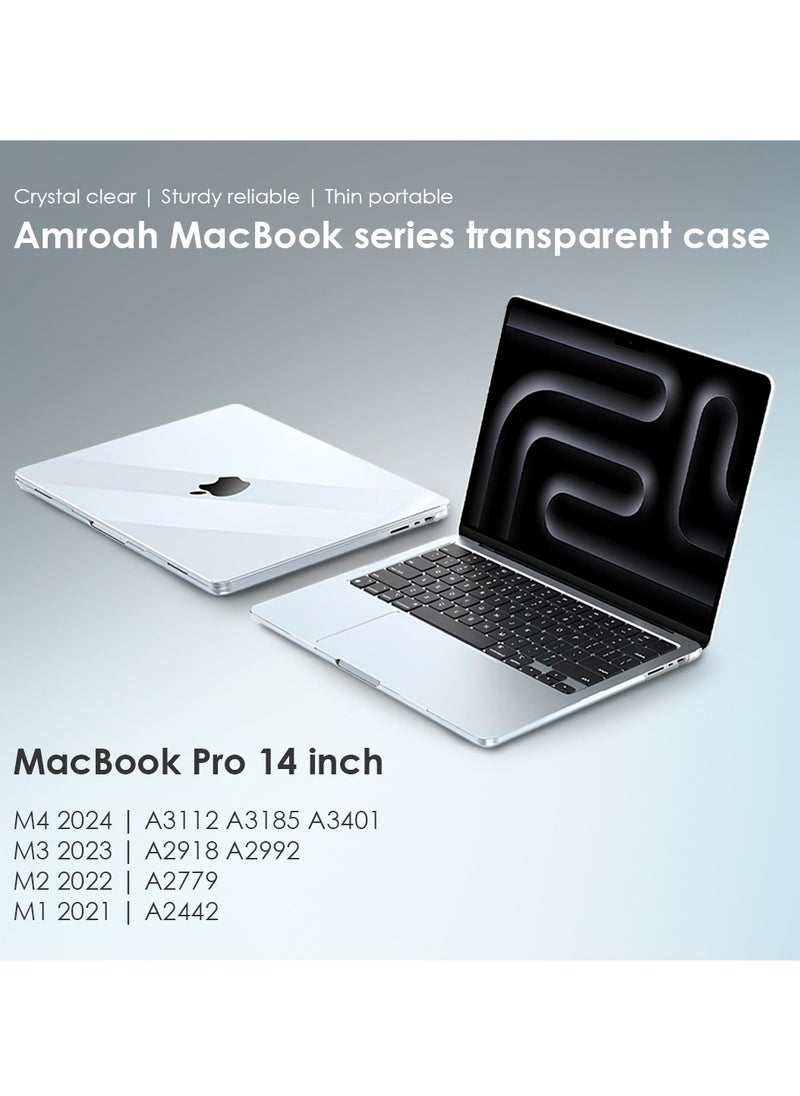 AMROAH - MacBook Pro 14 inch Case Compatible with Laptop 2025 2024 2023 2022 2021 M4 M3 M2 M1 with PTE Screen Protector & Keyboard Case, Protective Hard Shell Mac Book Pro 14 Cover Anti-Sleep for Home Office Travel - Image 1