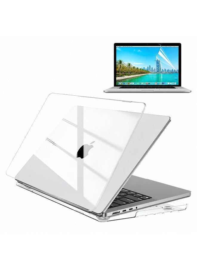 AMROAH MacBook Pro 14 inch Case Compatible with Laptop 2025 2024 2023 2022 2021 M4 M3 M2 M1 with PTE Screen Protector & Keyboard Case, Protective Hard Shell Mac Book Pro 14 Cover Anti-Sleep for Home Office Travel