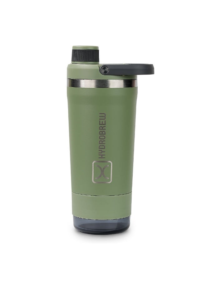 Hydrobrew Sip Core Stainless Steel Bottle w/t Tritan™ Container - 18/8 Premium Double Wall Stainless Steel - URBAN STONE - Image 1